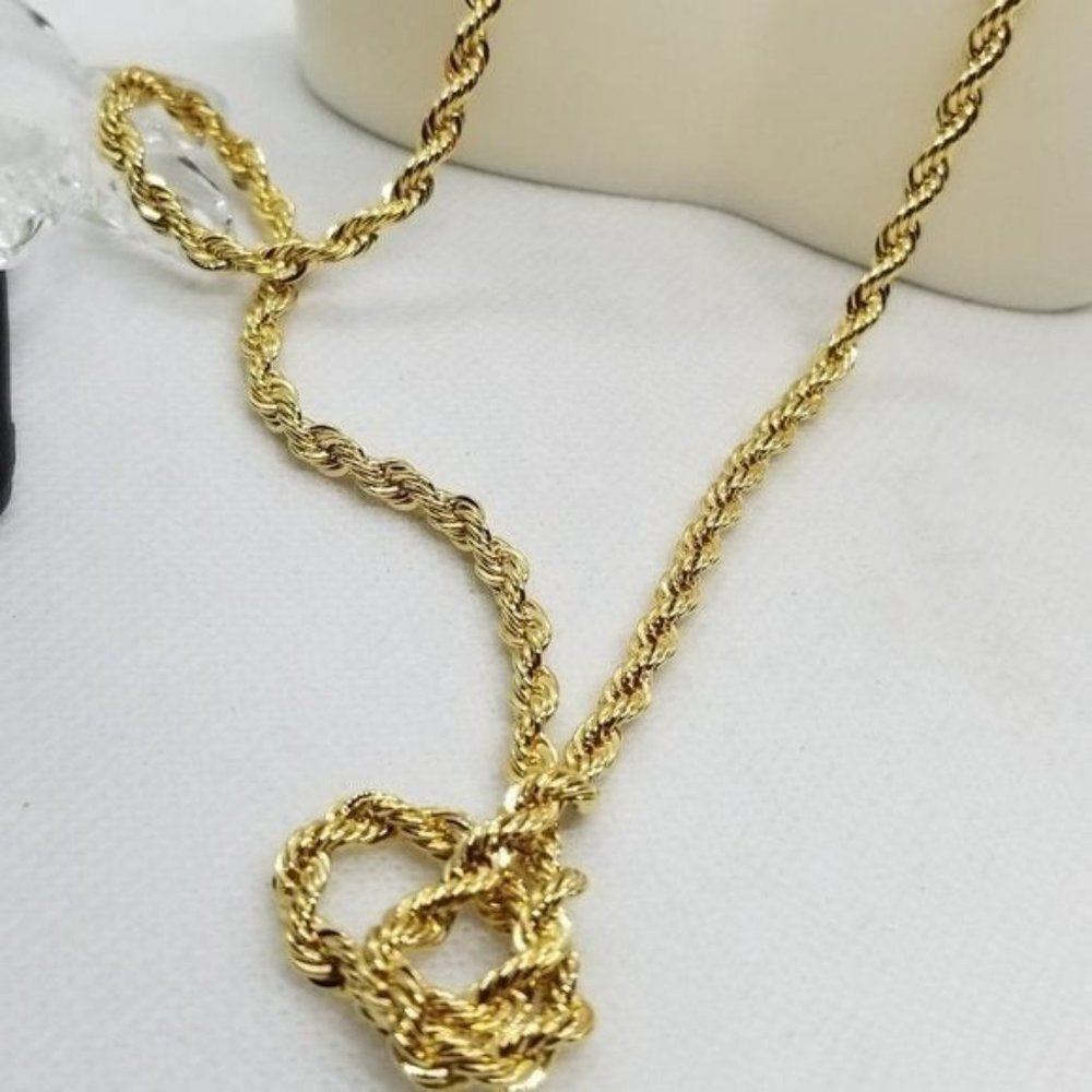 14kt gold Bonded stamped chain necklace (NOT SOLID GOLD - Picture 2 of 2